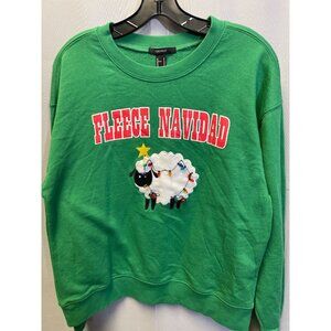 Fleece Navidad womens Christmas Sweatshirt Size M SKU 6973